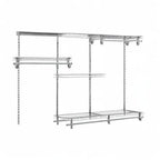 ClosetMaid ShelfTrack Wire Closet Organizer System, Adjustable from 4 to 6 Ft., with Shelves, Clothes Rods, Hardware, Durable Steel, Satin Chrome - color: Satin Chrome, size: 4 ft to 6 ft