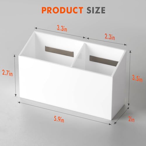 BEYGORM Magnetic Dry Erase Marker Holder for Whiteboard,Non-slip Acrylic Magnet Pen Holder for Fridge Refrigerator,Locker Organizer for Work,Locker Accessories,Pencil Cup for Desk(White) - color: White