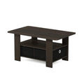 Furinno ANDREY Coffee Table, Small Modern Coffee Table with Storage and Bin Drawer, Side Table for Living Room, Bedroom, Home Office, Dark Brown - color: Dark Brown/Black, style: 2 Bin