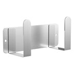 Stainless Steel Wall Mounted Cutting Board Holder Punch-Free Adhesive Multifunctional Kitchen Organizer Pot Lid Storage Rack 7" x 2.3" x 1.8" - color: Silver