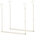 STORAGE MANIAC Adjustable Closet Rod Hanging Clothes Heavy Duty Closet Extender Hanging Rod Space-Saving Clothes Hanging Bar Double Closet Hanging Rod Hanging Closet Organizer Closet Bar,2 Pack White - style: 2 Pack White