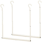 STORAGE MANIAC Adjustable Closet Rod Hanging Clothes Heavy Duty Closet Extender Hanging Rod Space-Saving Clothes Hanging Bar Double Closet Hanging Rod Hanging Closet Organizer Closet Bar,2 Pack White - style: 2 Pack White
