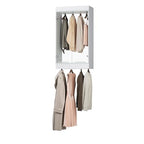 ROOMTEC Modular Closet System Glass Door Pair Set, Clear Frameless Tempered Glass Panels, Add-On for Double Hanging Units, 39.37" H × 19.5" W - size: Frameless Glass Door – 19.5"W x 39.37"H
