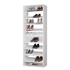 ROOMTEC Modular Closet System, 25.5" Shoe Shelf Closet Tower Wall-Mounted Closet Organizer, Wooden Tower for Walk-In Closets, Wardrobe Storage Kit, White - size: 25.5" Wide, style: Model 9