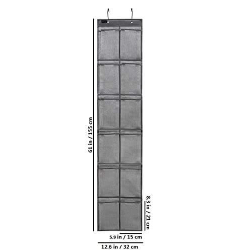 Behind Door Hanging Kids Shoes Organizer Closet Shoe Organizer Shoe Rack with 12 Mesh Pockets (12 Pockets) - color: 12 Pockets
