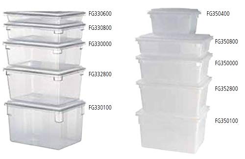 Rubbermaid Commercial Products Food Storage Box/Tote for Restaurant/Kitchen/Cafeteria, 2.75 Gallon, White (FG369000WHT) (Pack of 2) - color: White, size: 2.75 Gal (Pack of 2), style: Container