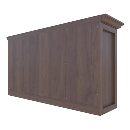 OSCHF Cube Shelf Bookcase with Base - Wooden 2 Tiers Floor Standing Low Storage Cabinet for Home and Office, 8-Cube Lattice Bookshelf, Walnut - color: Walnut, size: 8-Cube
