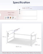 Nxconsu 2 Pack Under Shelf Storage Organizer, Adjustable Knob-Lock Hanging Basket for Kitchen Cabinet Pantry Cupboard Desk, Heavy Duty Metal, 30LB, White, Large(16.41" W×9.84" D, Interior H 4.88") - size: Large – 16.1" W