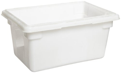 Rubbermaid Commercial Products Food Tote/Box 5-Gallon White Freezer/Dishwasher Safe Food Storage/Organization for Fruits/Vegetables/Grains in Bar/Restaurant/Hotel/Home - color: White, size: 5 Gal, style: Container
