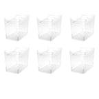 Sterilite Medium Shelf Bin with Handles, Plastic Storage Container for Organizing Shelving, Closet, Pantry, and Countertops, Clear, 6-Pack - size: Medium