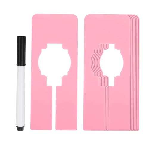 PATIKIL Clothes Dividers for Hanging Clothes, 8 Pack Rectangle Clothing Rack Dividers Blank Labels Sorting Separator with Marker Pen for Closet, Pink - color: Pink