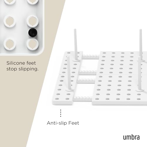 Peggy Kitchen Drawer Cupboard Organizer Tray - Adjustable Storage System For Food Containers, Cookware, Serveware, Utensils and More, White - color: White, size: Medium Set of 2