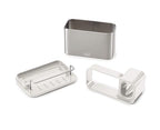 Joseph Joseph Surface Stainless Steel Caddy Sink Area Organizer and Sponge Holder, Stone - color: Light Stone