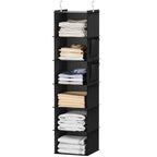 YOUDENOVA Hanging Closet Organizers and Storage, 6-Shelf Hanging Closet Shelves, Black | Storage - color: Black