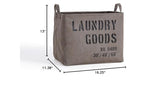 Danya B. LY117 Decorative Canvas Laundry Basket with Handles - Portable Collapsible Foldable Clothes Hamper - Khaki Green