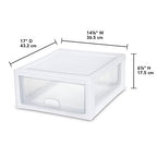Sterilite 24-Pack 16 Quart Stacking Drawer, Clear Storage Closet Organizer, White Frame - Stackable Modular Plastic Drawers for Clothes, Accessories, Craft Supplies, Shoes or Linens - size: 16 Quart, style: 24 Pack