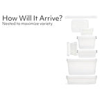 Rubbermaid Cleverstore Clear Dorm Variety 16-Pack, Made in USA, Stackable Large Clear Storage Bins with Lids, See-Through Plastic Storage, with Latching Lids, BPA-Free - size: Variety - 16 Pack