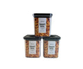 Neoflam Airtight Smart Seal Food Storage Container (Set of 3) | Crystal Clear Body, Matte Black Lid | Modular, Stackable, Nestable Design | Easy to Clean, BPA Free (Square, 1.4L)