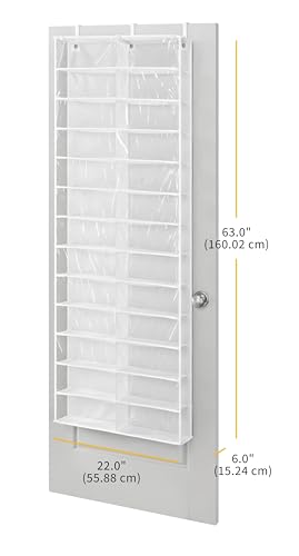 Whitmor Over The Door Shoe Shelves - 26 Sections - White
