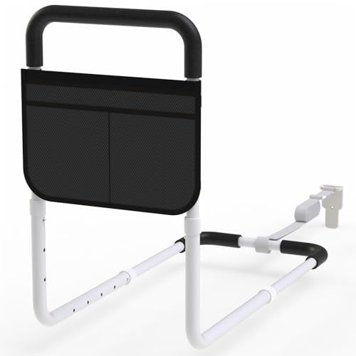 Bed Rails for Elderly Adults Safety, Bed Handle Bedside Assist, Adult Bed Rails for Seniors, Adjustable Bed Bar with Storage Pocket & Fixing Strap, Bed Cane Fits Twin, Queen, Full, King Bed - size: 1 Pack