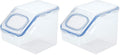 LocknLock Easy Essentials Food Lids (Flip-top) / Pantry Storage Containers, BPA Free, Top-10 Cup-for Snacks, Clear (Pack of 2) - size: 10.6 Cup (Pack of 2)