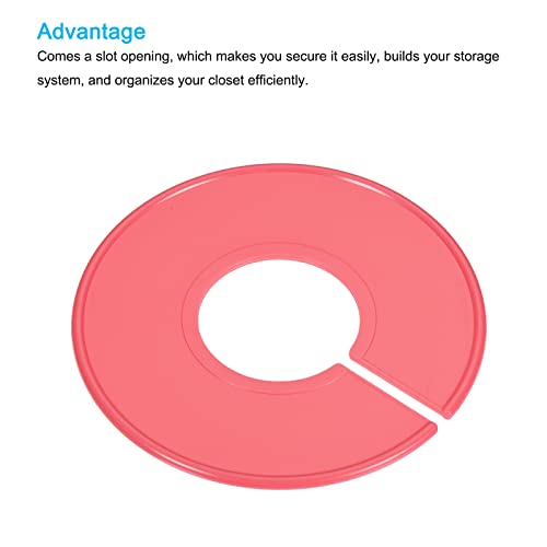PATIKIL Clothes Dividers 20 Pack Blank Clothing Rack Size Sorting Reusable Wardrobe Round Hanger Separator, Red - color: Red