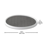 Copco 18-Inch Lazy Susan Turntable Organizer, Non-Skid Pantry or Cabinet Spinner for Spices, Condiments, and Bottles, Durable White/ Gray Design - color: White/Gray