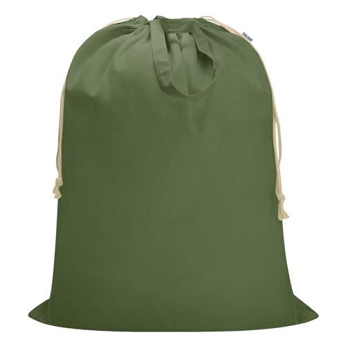Canvas Laundry Bag 33"Wx 35"H, Thick Cotton Laundry Bag with Handles & Drawstring, Extra Large Heavy Duty Washable Basket Liner Hamper Liner Canvas Storage Sack (XL ArmyGreen) - color: Army Green, size: XL 33"W x 35"H┃1 Pack