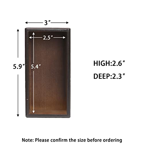 PRATIQUE Bamboo Drawer Organizer - Kitchen Utensil Organizer Silverware Tray Cutlery Holder，Office Desk Supplies and Accessories,5.9 * 3 * 2.6,Nut-brown - color: Nut-brown, size: 5.9*3*2.6 inch