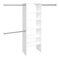ClosetMaid SuiteSymphony Wood Closet Organizer System, 25-Inch Starter Kit with Tower and 3 Hang Rods and Shelving, Adjustable Shelves, Customizable Insert, Reach-in or Walk-in Closets, Pure White - style: Pure White Finish