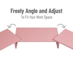 Mind Reader Dual Monitor Stand, Desktop Organizer, Laptop Riser, Office, MDF, 51.25"L x 9.25"W x 4.75"H, Pink - color: Pink