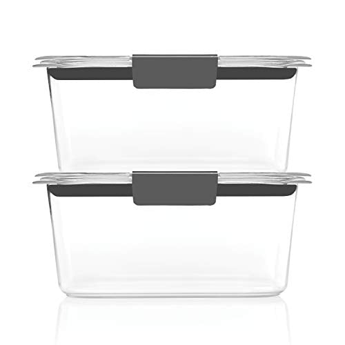 Rubbermaid Brilliance BPA-Free Food Storage Containers, Medium Deep, 4.7 Cup, Airtight & Leak-Proof, Microwave & Dishwasher Safe, 4 Count (Pack of 2) - size: 4.7 Cup
