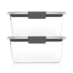 Rubbermaid Brilliance BPA-Free Food Storage Containers, Medium Deep, 4.7 Cup, Airtight & Leak-Proof, Microwave & Dishwasher Safe, 4 Count (Pack of 2) - size: 4.7 Cup