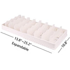 SWOMMOLY Expandable Food Storage Container Lid Organizer, Includes 8 Adjustable Dividers, 30 Preprinted and Blank Writable Labels, Extra Large - size: Extra Large