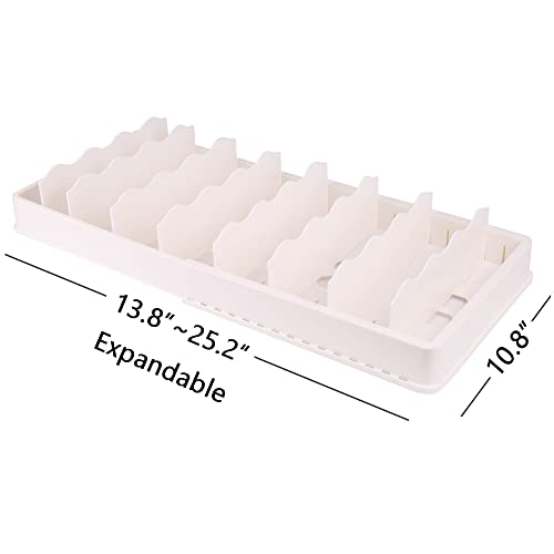 SWOMMOLY Expandable Food Storage Container Lid Organizer, Includes 8 Adjustable Dividers, 30 Preprinted and Blank Writable Labels, Extra Large - size: Extra Large