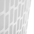 1.8 Bushel Slim Rectangular Laundry Hamper with Through Handles, Space-Saving Plastic Laundry Basket for Narrow Spaces, Ventilated Design, White, 20 x 13.1 x 24 Inches