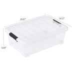 20L Under Bed Storage Containers, Closet Organizers and Storage Bins, Under Bed Storage Box with Wheels, Set of 4 - size: 20L