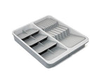 Joseph Joseph DrawerStore Expanding Tiered Flatware Cutlery Tray with Knife Organizer, Expandable In-Drawer Space-Saving Kitchen Storage, Recycled Plastic - size: Large, style: Flatware & Utensils Organizer