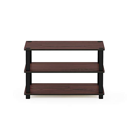 Furinno Turn-S-Tube 3-Tier Shoe Rack, Dark Cherry/Black (Pack of 3) - color: Dark Cherry/Black, size: 3-Pack, 3-Tier (23.6"W)