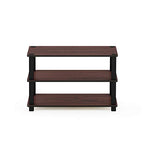 Furinno Turn-S-Tube 3-Tier Shoe Rack, Dark Cherry/Black - color: Dark Cherry/Black, size: 3-Tier (23.6"W)