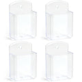 4 Pcs Remote Control Holder Wall Mount, TV Controller Holder, Self Adhesive Remote Holder, Wall Pen Holder Storage Accessories for Home Office School（Clear） - color: Clear&4Pcs