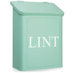 Calindiana Modern Farmhouse Metal Lint Bin for Laundry Room, Mint, 10L - color: MINT