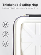 LivLab Mker Airtight Rice Storage Container 50 lbs, Attachable Wheels, for Dog Cat Bird and other Pet Food Storage Bin, Keep Fresh, Easy Mobility, BPA Free, White - color: 25KG-White