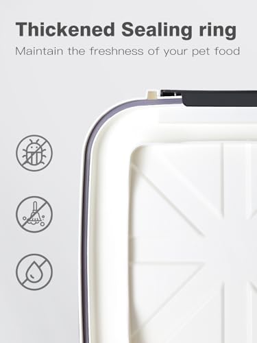 LivLab Mker Airtight Rice Storage Container 50 lbs, Attachable Wheels, for Dog Cat Bird and other Pet Food Storage Bin, Keep Fresh, Easy Mobility, BPA Free, White - color: 25KG-White