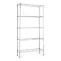 Amazon Basics 5-Shelf Adjustable Heavy Duty Steel Wire Rack, Space Saving Storage Shelving Organizer for Kitchen, Garage, No-Tool Assembly, 350 lbs Weight Capacity, 36" x 14" x 72", Chrome