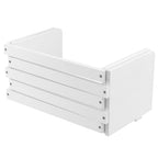 MyGift White Wood Desktop Bookshelf Organizer, Expandable Adjustable Display Shelf Book Rack - color: White