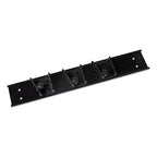 Restaurantware 17.7 Inch Snap-In Design Mop Holder, Black Plastic, 3 Customizable Slots, Screws Included