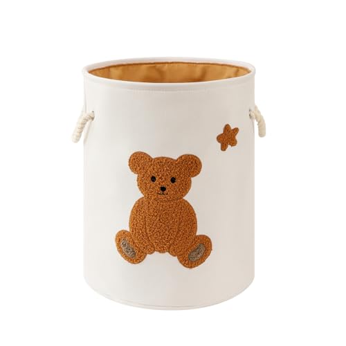 Kids Laundry Basket Nursery Hamper Baby Laundry Basket Stuffed Animal Toys Storage Baskets for Toddler Room Decor, Dirty Clothes Hampers with Drawstring Closure for Bedroom/Living Room/Nursery, Bear - color: Bear