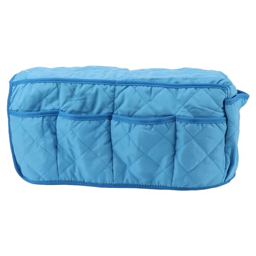 Arm Chair Armrest Covers with Pocket Sofa Covering Organizer, Couch Remote Control Holder for Living Room Couch, Side Bag Armrest Storage Caddy with Non Woven (Blue)
