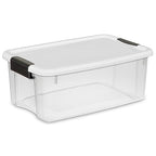 Sterilite 24-Pack Ultra Latching Box, Storage Bins with Lids, Clear Plastic, 18 Quart - Heavy-Duty Organizing Containers for Closet, Bathroom, and Office - size: 18 Quart, style: 24-Pack
